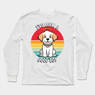 Cute Happy Dog is a Good Boy Long Sleeve T-Shirt